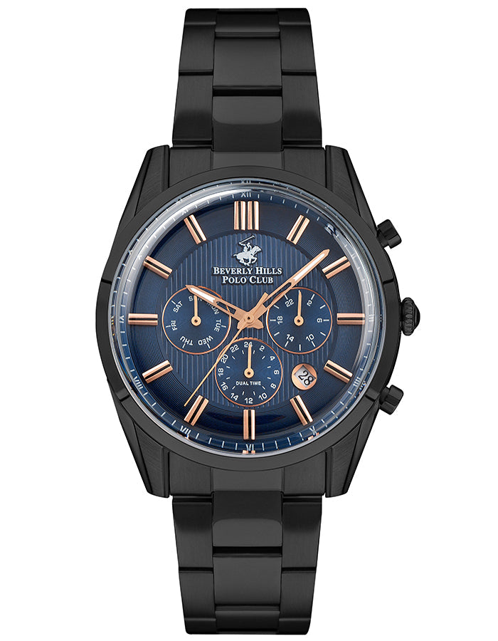 BEVERLY HILLS POLO CLUB Men's Multi Function Blue Sunray Dial Watch - Premium from shopiqat - Just $39.900! Shop now at shopiqat